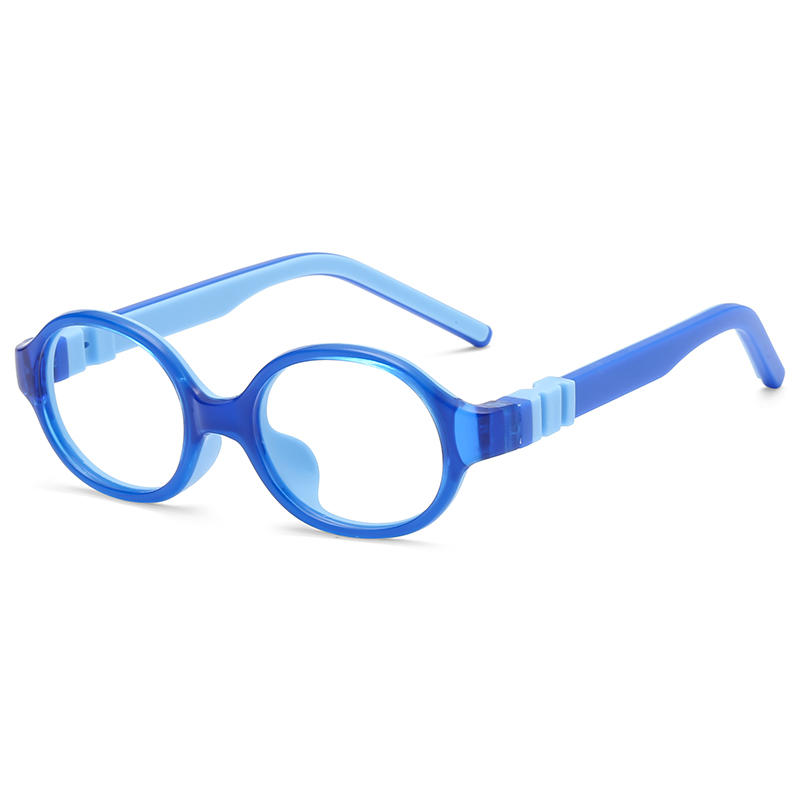 制造商批发定制超轻儿童圆形眼镜折叠光学镜架LT6650-39